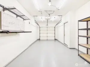 1 car garage with storage space