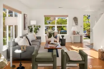 This picture shows how the southwest exposure gives you all-day natural light.