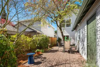 Sunny, fenced and private, this gorgeous backyard will beckon you outside for barbecues with friends or quiet sunbathing with a good book.