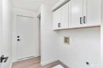 Utility room with cabinets,