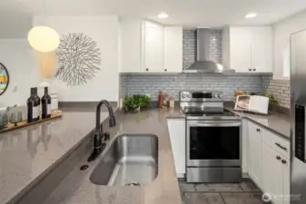You're going to love having such a gorgeous, modern kitchen!