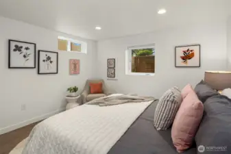 Another view of the lower level bedroom.
