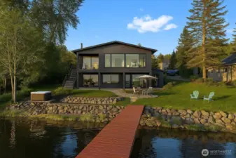 Virtual rendering of a potential window remodel and exterior painting