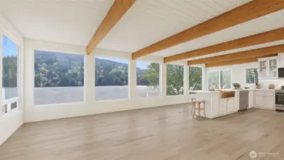 Digital rendering of potential interior remodel