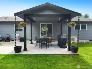 With the covered back patio you can BBQ year-round!
