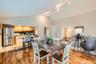 Welcome to your detach condo with open concept and vaulted ceiling