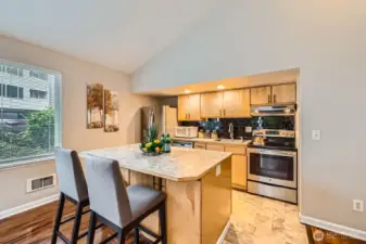 Kitchen with island