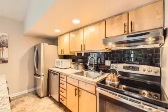 Newer stainless steel appliances