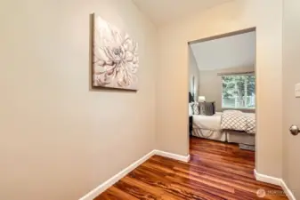 Extra space between primary bedroom, bath and walk in closet