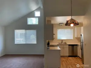 Unit D Kitchen and Living area.