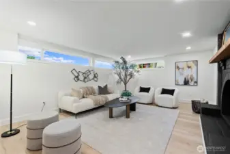 One of two family rooms.