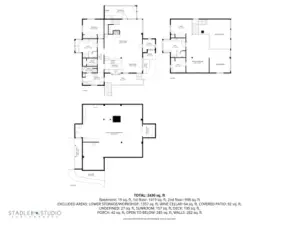 Floor plans for the main house.
