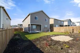 Fully fenced backyard