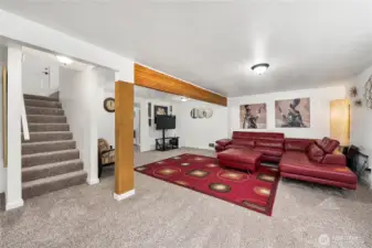 Separate exterior entrance at the top of the stairs.