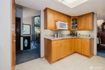 Ample storage and counter top space.