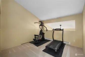 Bedroom two works well as a bedroom, office or home gym