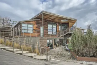 Westward Oyster Bar & Grill on the beach a 5 minute walk...