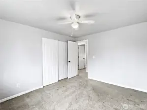 Bedroom 1 with ceiling fan