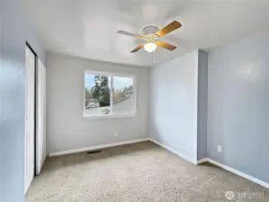 Bedroom 2 with ceiling fan