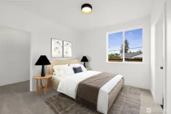 Two of two guest bedrooms that are both located on opposite side of the home allowing the Primary suite to have optimal separation.