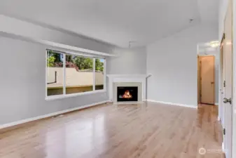Living Room.  Gas fireplace, not operational - needs new starter.