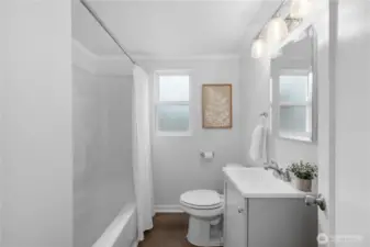 Remodeled bathroom.