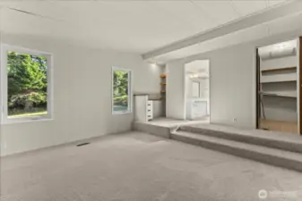 Primary showing the bathroom & walk-in-closet.