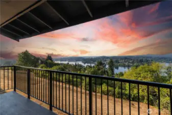 Serene mornings and evenings on your private patio overlooking Phinney Bay and Port Washington Narrows