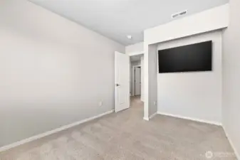 Bedroom used as den