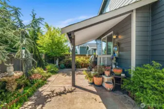 Expansive patio area