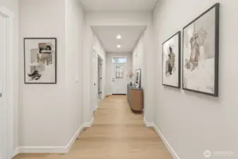 Virtually staged entryway for illustration only.