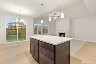 Look at the awesome island - perfect for prepping meals and entertaining!