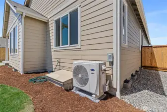 Carrier heat pump is standard for both heating and cooling comfort