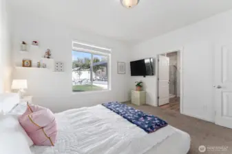 Primary bedroom with 3/4 bathroom