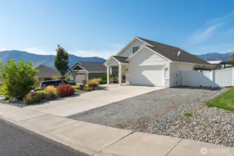 Driveway and garage