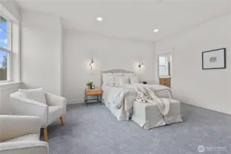 Primary is oversized and includes plenty of space for a quiet sitting area