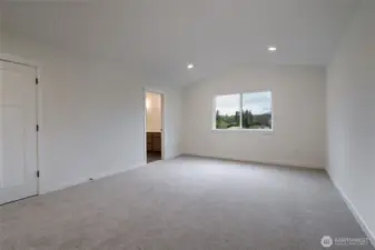 Upstairs primary bedroom - Pics are of a different 3049 plan. Features and colors may differ