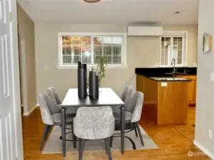 Dining room staged