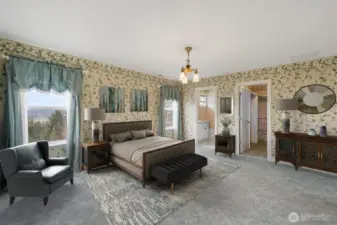 primary bedroom #1 staged