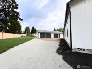 Approach to Garage When Grass Grows