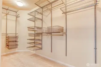 huge primary closet