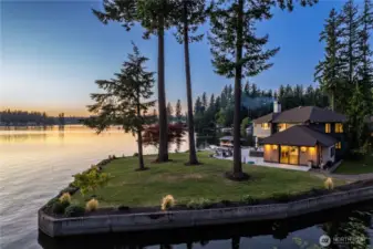 Flat yard, lots and lots of it. Nothing quite like this piece of property!