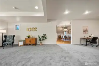 Off the dining you'll also find a bright and airy living room.