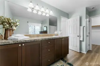 Primary bath with large vanity
