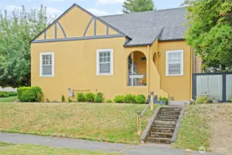 Front view of the home