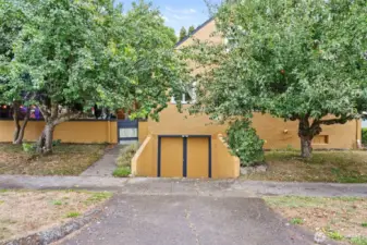 Side view of the home corner lot
