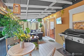 Covered deck area