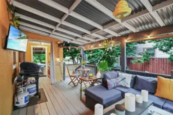 Covered deck area