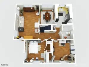 3d floor plan showing  first floor