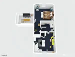 3d floor plan showing second floor